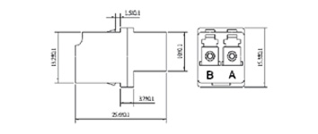 Adaptateur LC SMDX (Asymétrique)