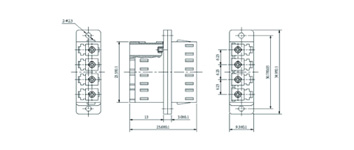Adaptateur LC MM Quad, Asymétrique, avec bride