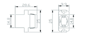 Adaptateur fibre optique MPO